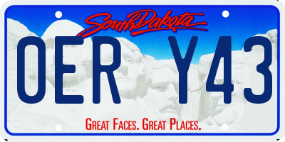 SD license plate 0ERY43