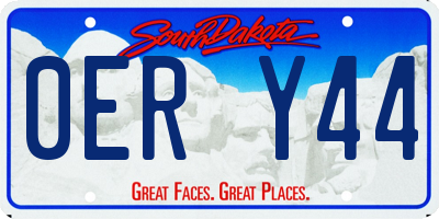 SD license plate 0ERY44