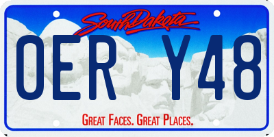 SD license plate 0ERY48