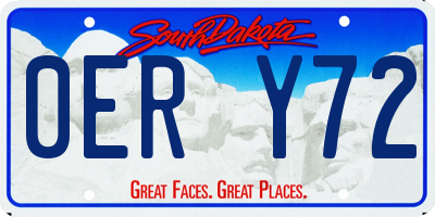 SD license plate 0ERY72