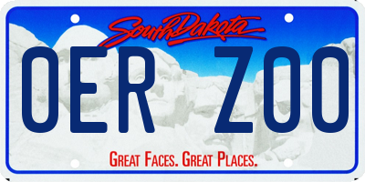 SD license plate 0ERZ00