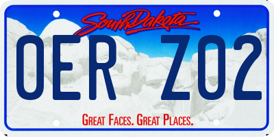 SD license plate 0ERZ02