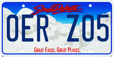 SD license plate 0ERZ05