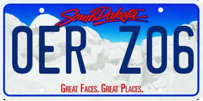 SD license plate 0ERZ06