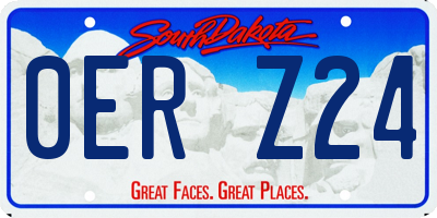SD license plate 0ERZ24