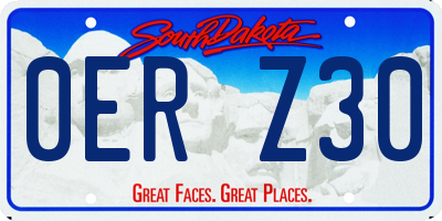 SD license plate 0ERZ30