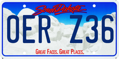 SD license plate 0ERZ36