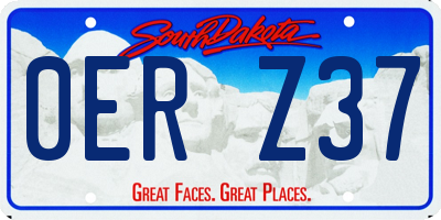 SD license plate 0ERZ37