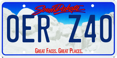 SD license plate 0ERZ40