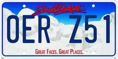 SD license plate 0ERZ51