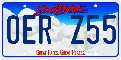 SD license plate 0ERZ55