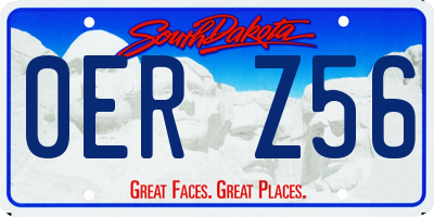 SD license plate 0ERZ56