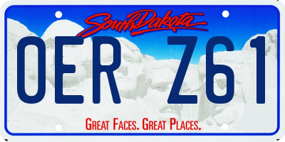 SD license plate 0ERZ61