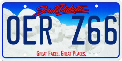 SD license plate 0ERZ66