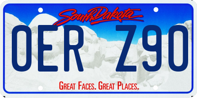 SD license plate 0ERZ90