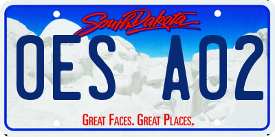 SD license plate 0ESA02