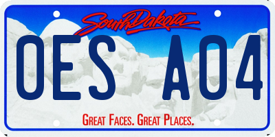 SD license plate 0ESA04