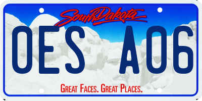 SD license plate 0ESA06