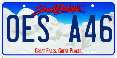 SD license plate 0ESA46