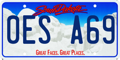 SD license plate 0ESA69