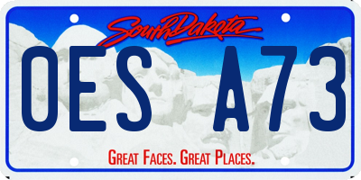 SD license plate 0ESA73