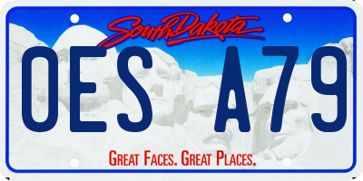 SD license plate 0ESA79