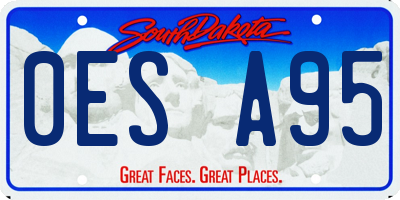 SD license plate 0ESA95