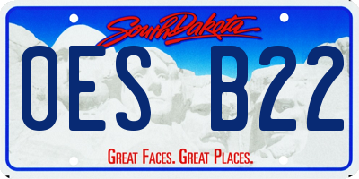 SD license plate 0ESB22