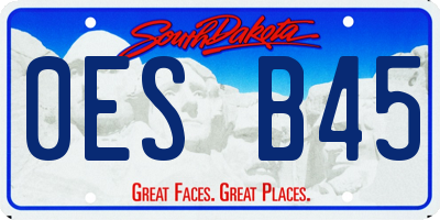 SD license plate 0ESB45