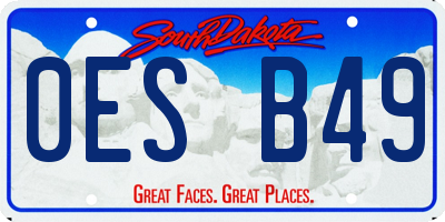 SD license plate 0ESB49
