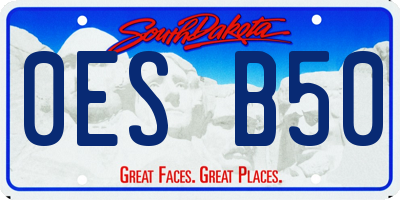 SD license plate 0ESB50