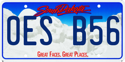SD license plate 0ESB56
