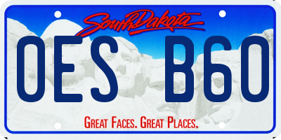 SD license plate 0ESB60