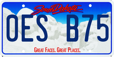 SD license plate 0ESB75