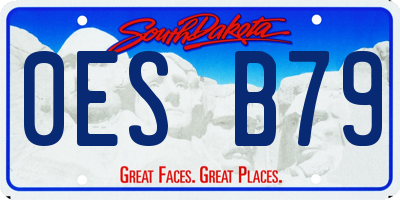 SD license plate 0ESB79