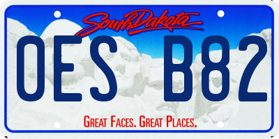 SD license plate 0ESB82