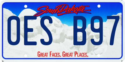 SD license plate 0ESB97