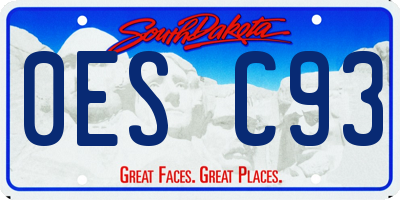 SD license plate 0ESC93