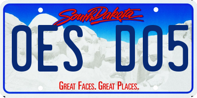 SD license plate 0ESD05