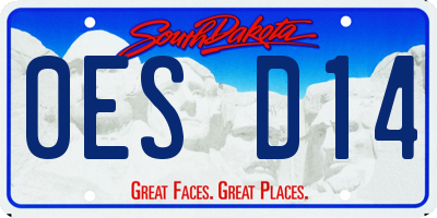 SD license plate 0ESD14