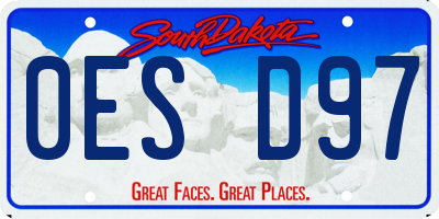 SD license plate 0ESD97