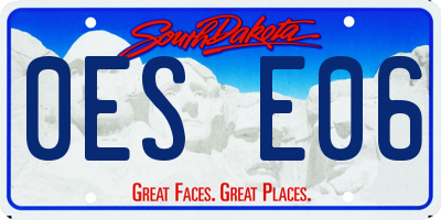 SD license plate 0ESE06