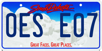 SD license plate 0ESE07