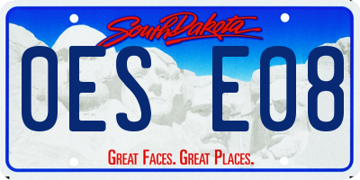 SD license plate 0ESE08