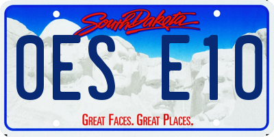 SD license plate 0ESE10