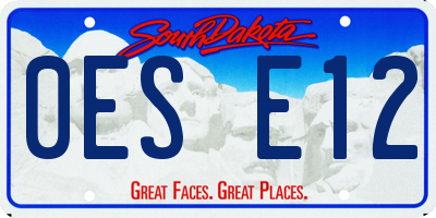 SD license plate 0ESE12
