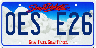 SD license plate 0ESE26