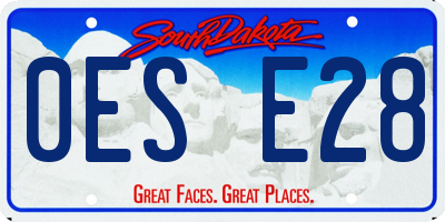 SD license plate 0ESE28