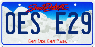 SD license plate 0ESE29