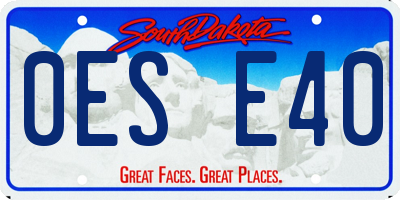 SD license plate 0ESE40